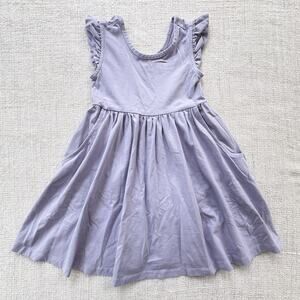 Hanna Andersson Purple Skater Dress EUC 4